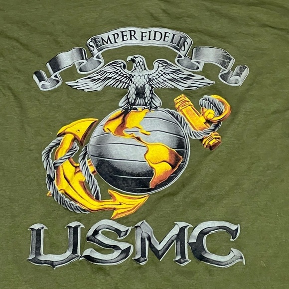 Vintage 1980s USMC Marine Corps Military 80s Crewneck tee Tshirt - Picture 3 of 4